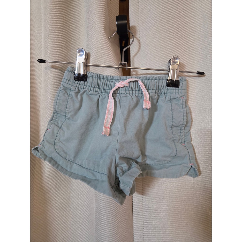 Carters Girls Sage Green Cotton Twill Pull On Shorts 24 Months